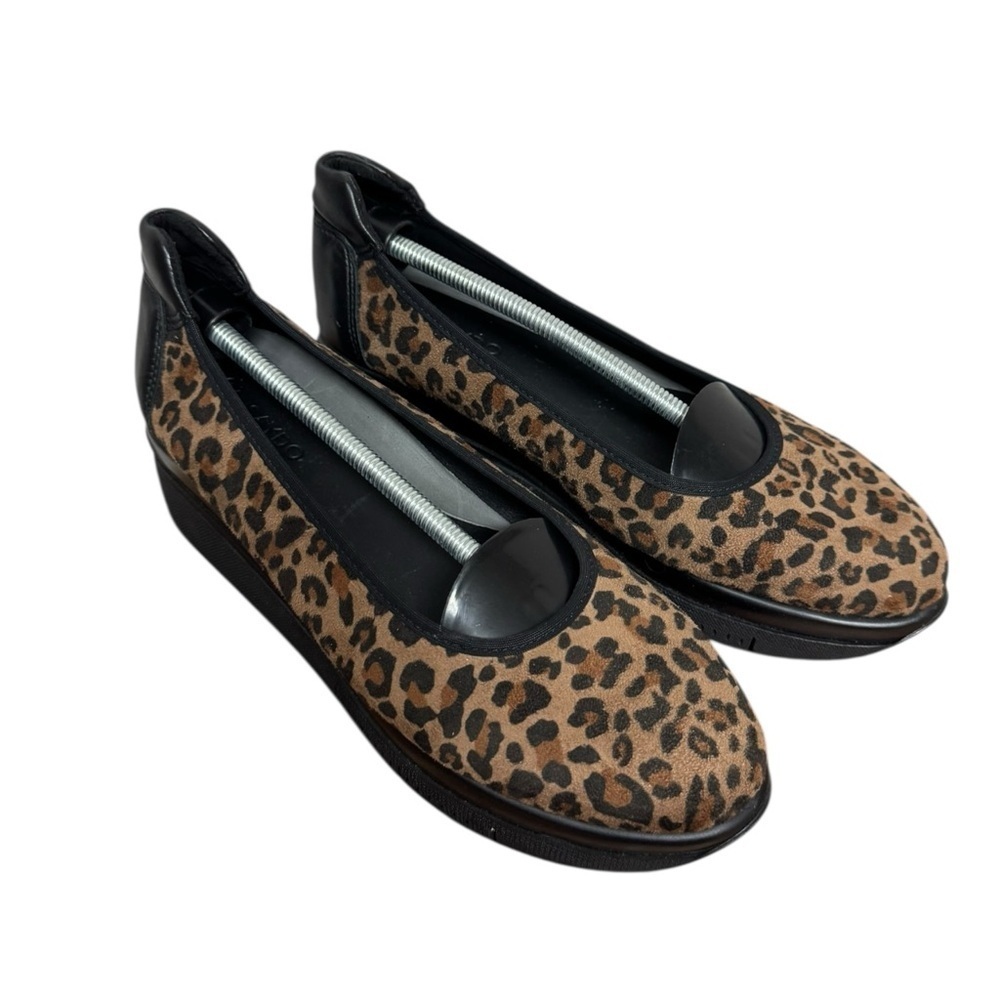 Saydo Leopard Print Platform Ballerina Shoes 10.5 11
